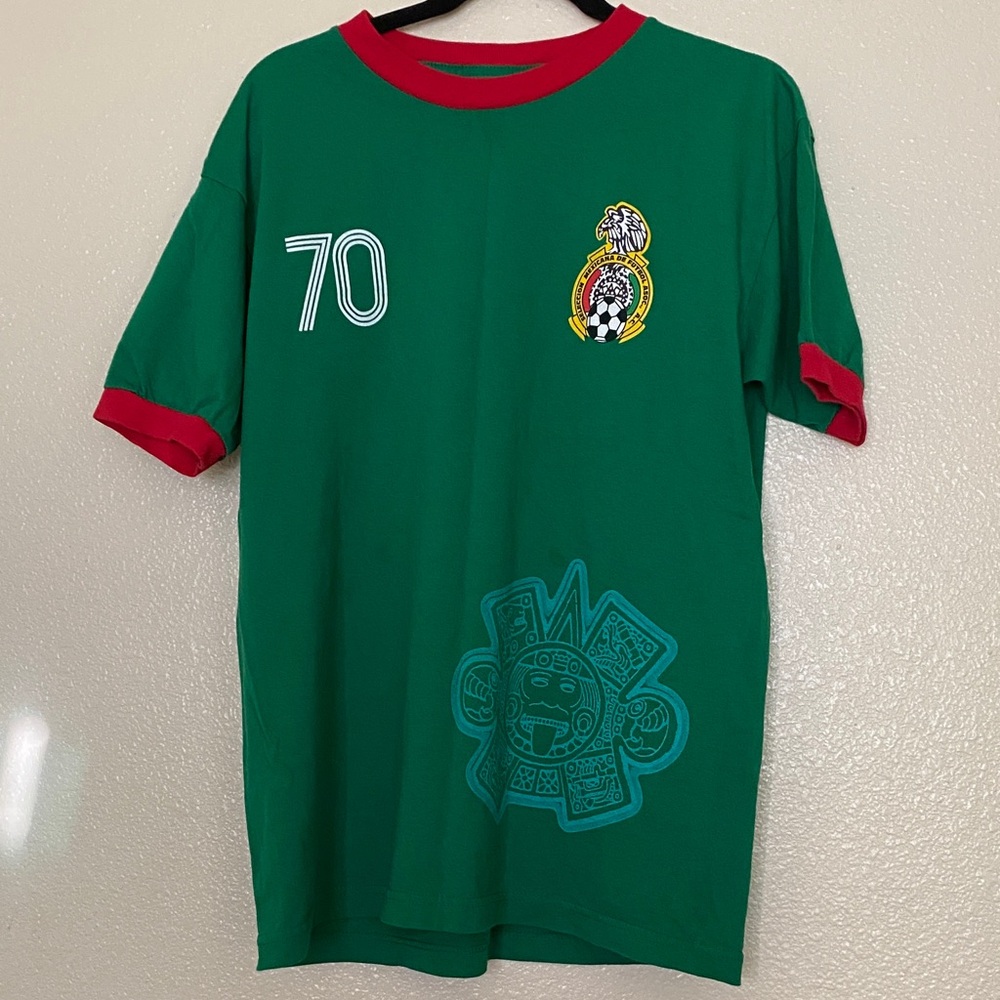 MEXICANA Green Jersey with Red Trim Size M